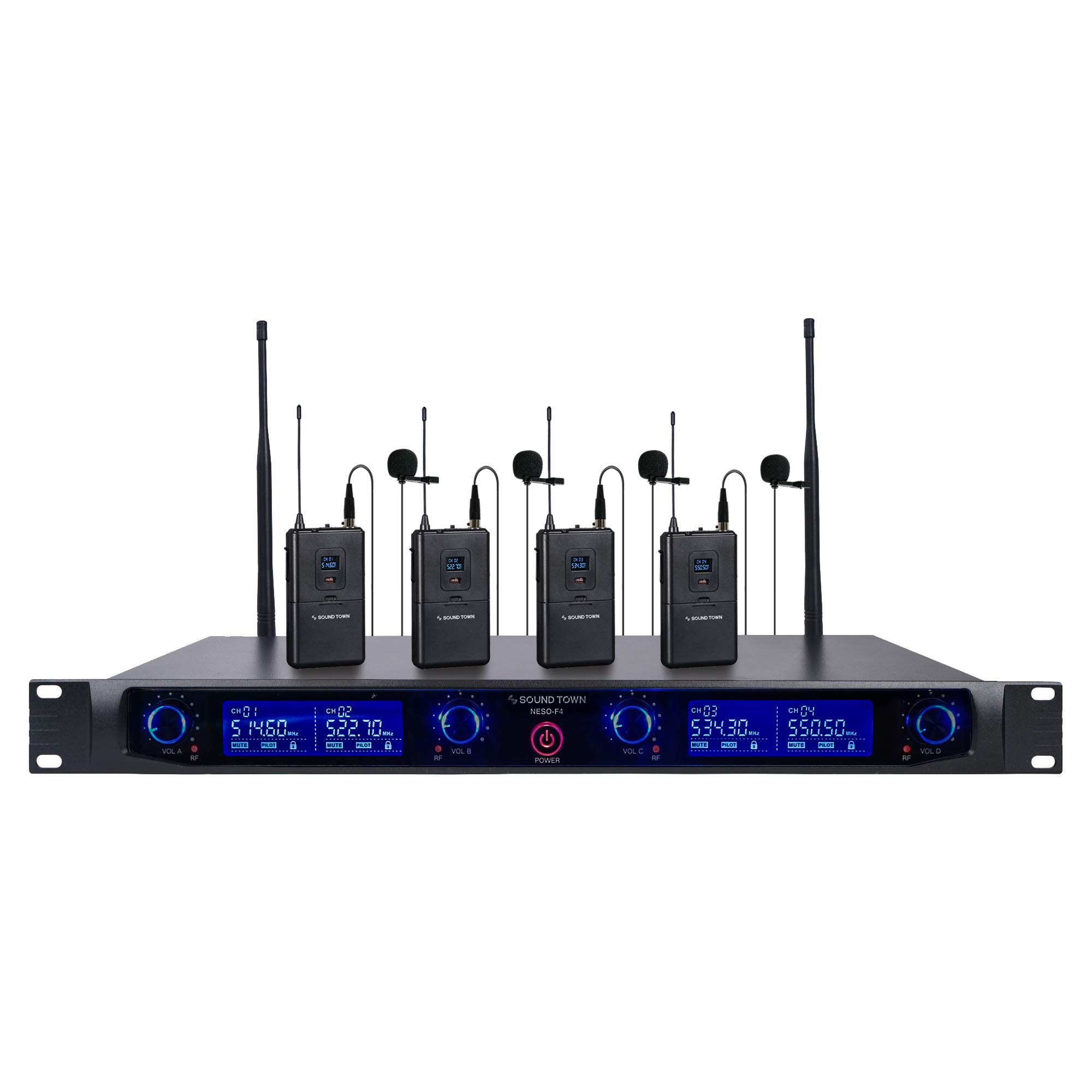 Amazon.com: Sound Town 4 Channels Professional UHF Wireless